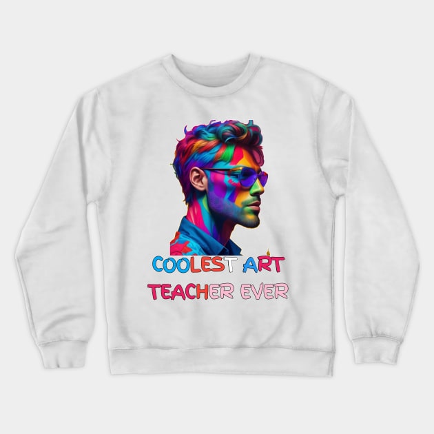 BEST ART TEACHER EVER Crewneck Sweatshirt by itacc